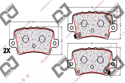 Комплект тормозных колодок DJ PARTS BP1769